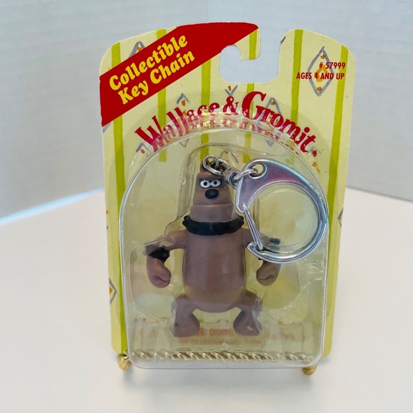 Wallace & Gromit Other - Rare 1989 Wallace & Gromit "Preston" Key Chain Figure New,Sealed On Card Vintage